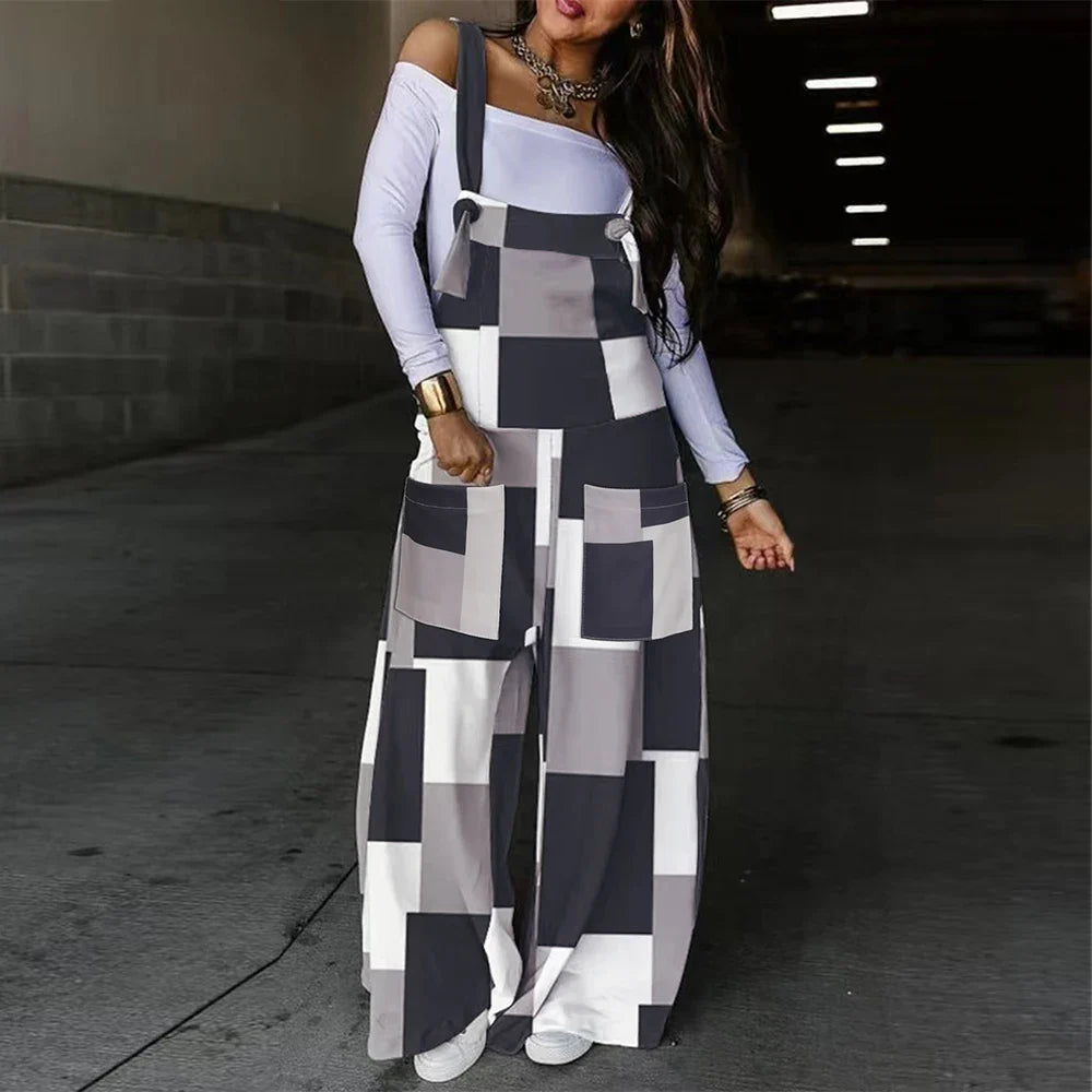 Vinita - Lässiger Jumpsuit mit Taschen und Karomuster