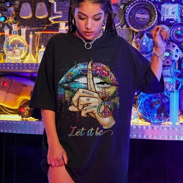 Lynette - Sommer-T-Shirt-Kleid mit kurzen Ärmeln