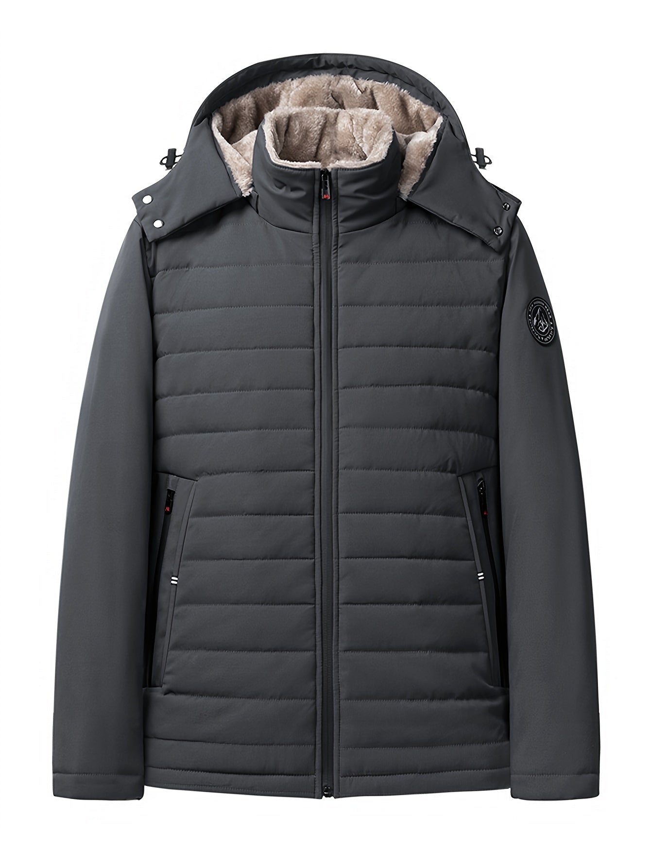 Daunenjacke für Herren – mit Fleece gefüttert – mit Kapuze – Winterjacke – Wintermäntel und -jacken für Herren
