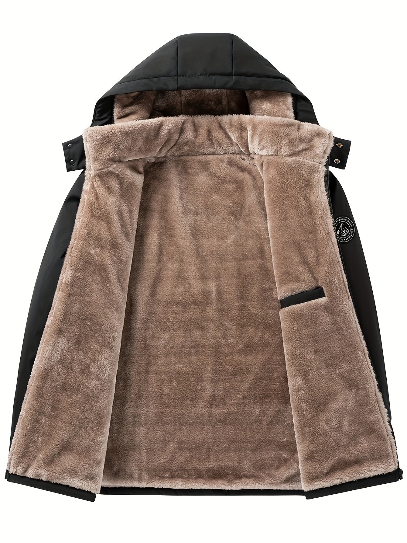 Daunenjacke für Herren – mit Fleece gefüttert – mit Kapuze – Winterjacke – Wintermäntel und -jacken für Herren