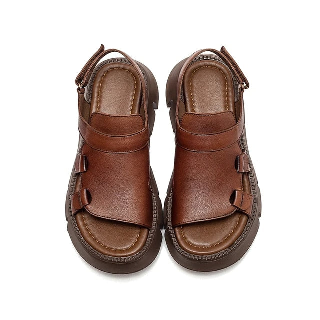 Feliciaelle - Handgemachte Echte Leder Sandalen