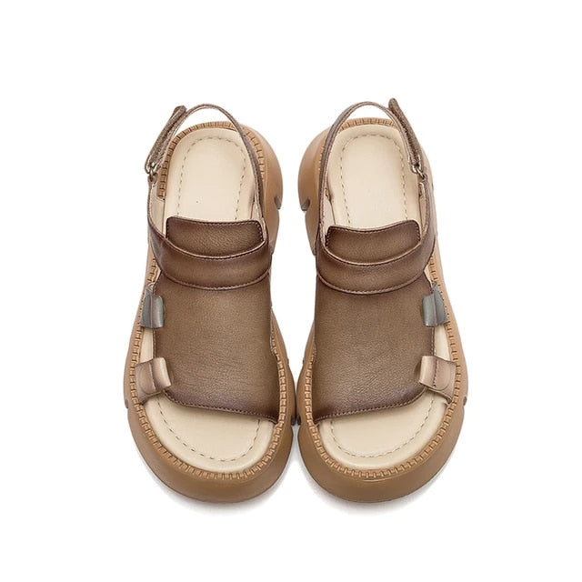 Feliciaelle - Handgemachte Echte Leder Sandalen