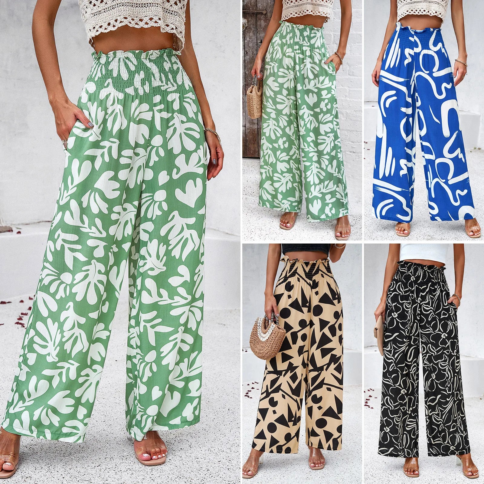 Dianalyn - Hose mit weitem Bein und Druckmuster