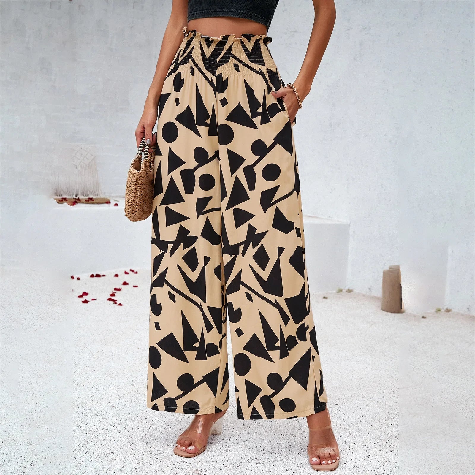 Dianalyn - Hose mit weitem Bein und Druckmuster
