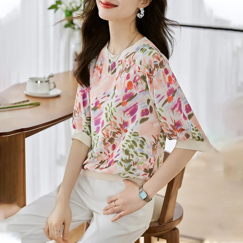 Zanobia - Elegante und bequeme Damen Kurzarm T-Shirts Fashion