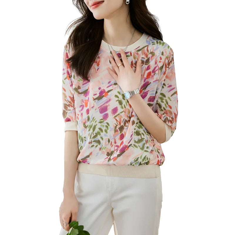 Zanobia - Elegante und bequeme Damen Kurzarm T-Shirts Fashion