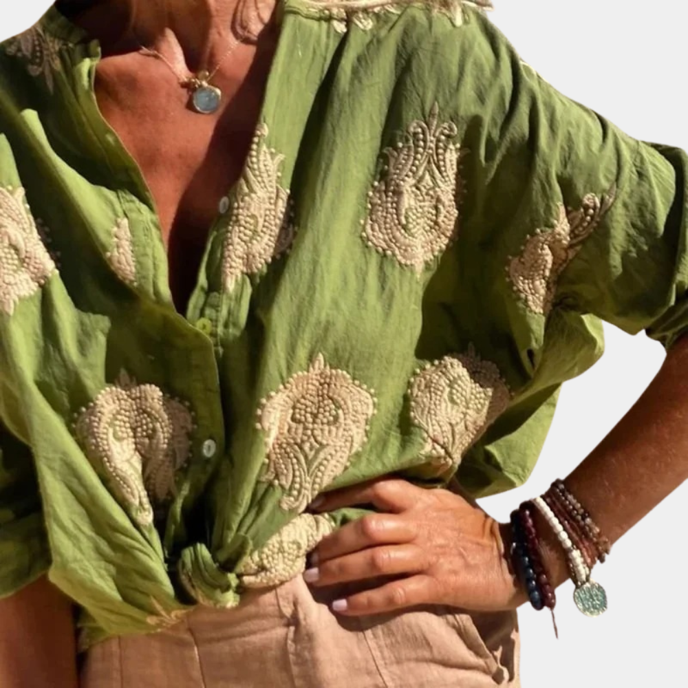 Lillymoda | Josephine - modische, locker sitzende Bluse mit Druck