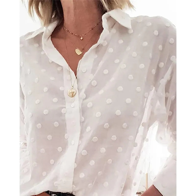 Lillymoda | Natalie - Stylische Gepunktete Bluse