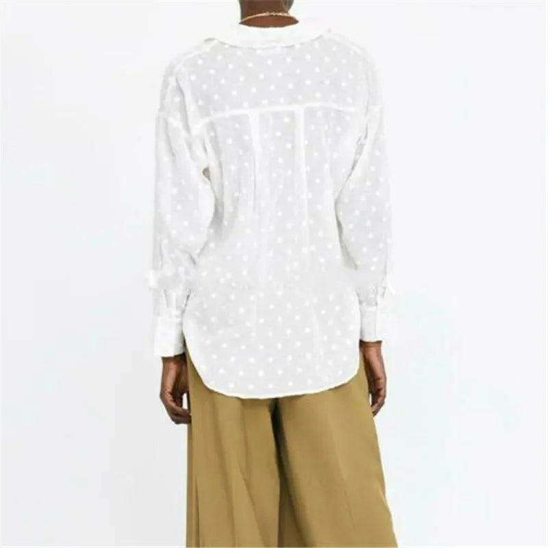 Lillymoda | Natalie - Stylische Gepunktete Bluse
