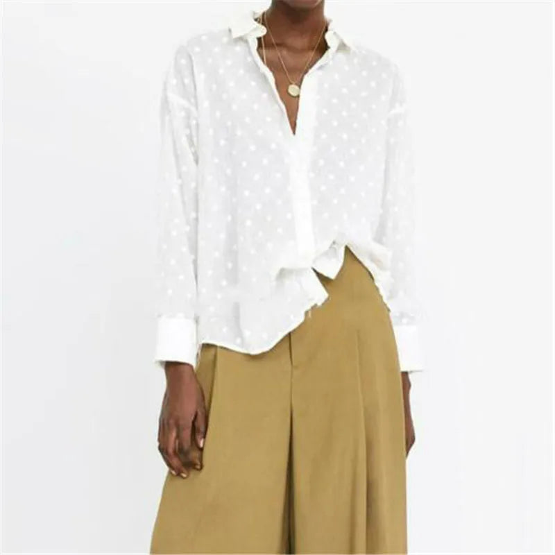 Lillymoda | Natalie - Stylische Gepunktete Bluse