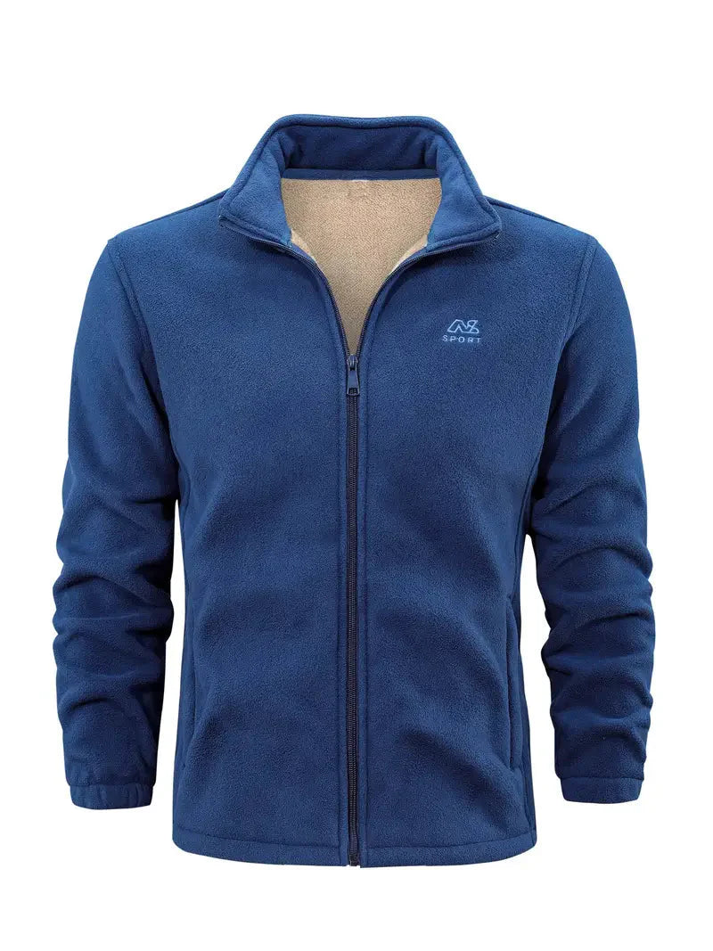 Fleecejacke – durchgehender Reißverschluss – Stehkragen – Fleece mit Reißverschluss – Herrenbekleidung