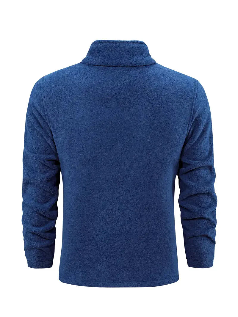 Fleecejacke – durchgehender Reißverschluss – Stehkragen – Fleece mit Reißverschluss – Herrenbekleidung