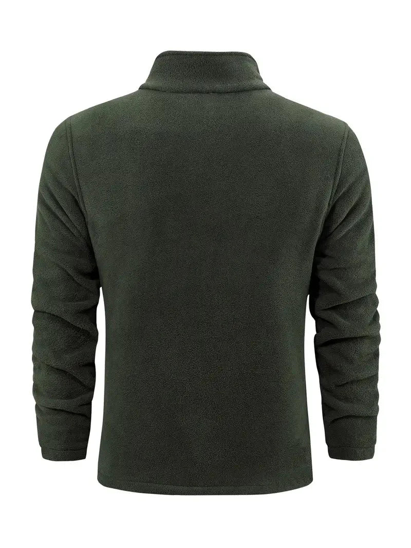 Fleecejacke – durchgehender Reißverschluss – Stehkragen – Fleece mit Reißverschluss – Herrenbekleidung