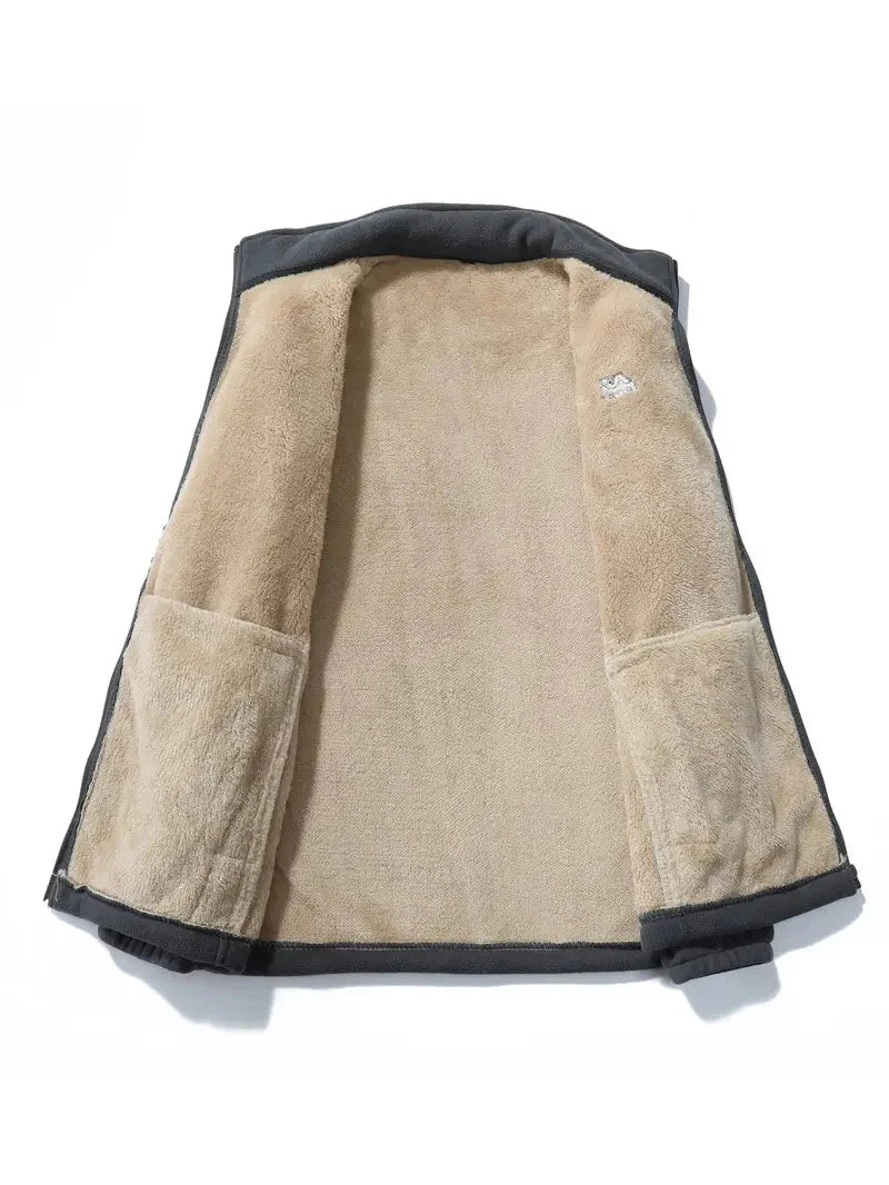 Fleecejacke – durchgehender Reißverschluss – Stehkragen – Fleece mit Reißverschluss – Herrenbekleidung