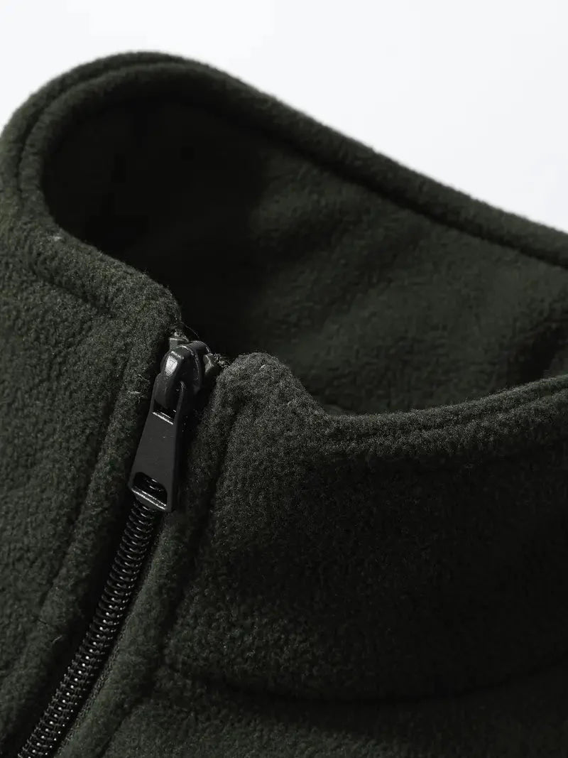 Fleecejacke – durchgehender Reißverschluss – Stehkragen – Fleece mit Reißverschluss – Herrenbekleidung