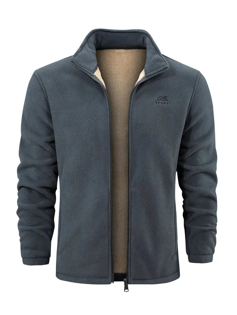 Fleecejacke – durchgehender Reißverschluss – Stehkragen – Fleece mit Reißverschluss – Herrenbekleidung
