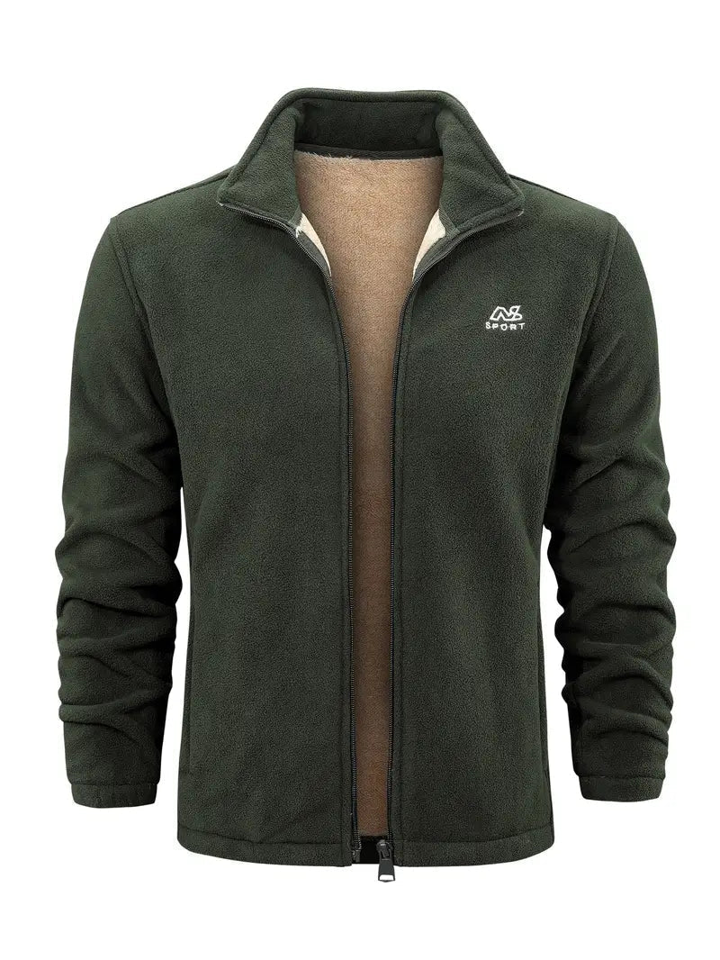 Fleecejacke – durchgehender Reißverschluss – Stehkragen – Fleece mit Reißverschluss – Herrenbekleidung