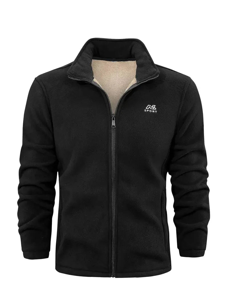 Fleecejacke – durchgehender Reißverschluss – Stehkragen – Fleece mit Reißverschluss – Herrenbekleidung