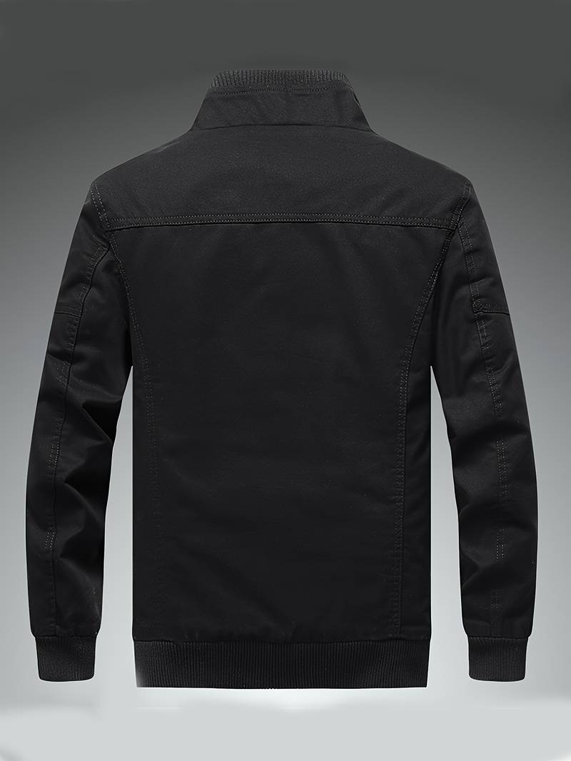 Frachtjacke | Schwarz | Reißverschluss | Herbstjacke | Herrenjacken