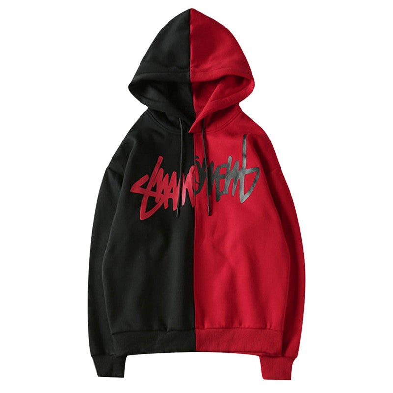 Zweifarbiger Herren-Hoodie