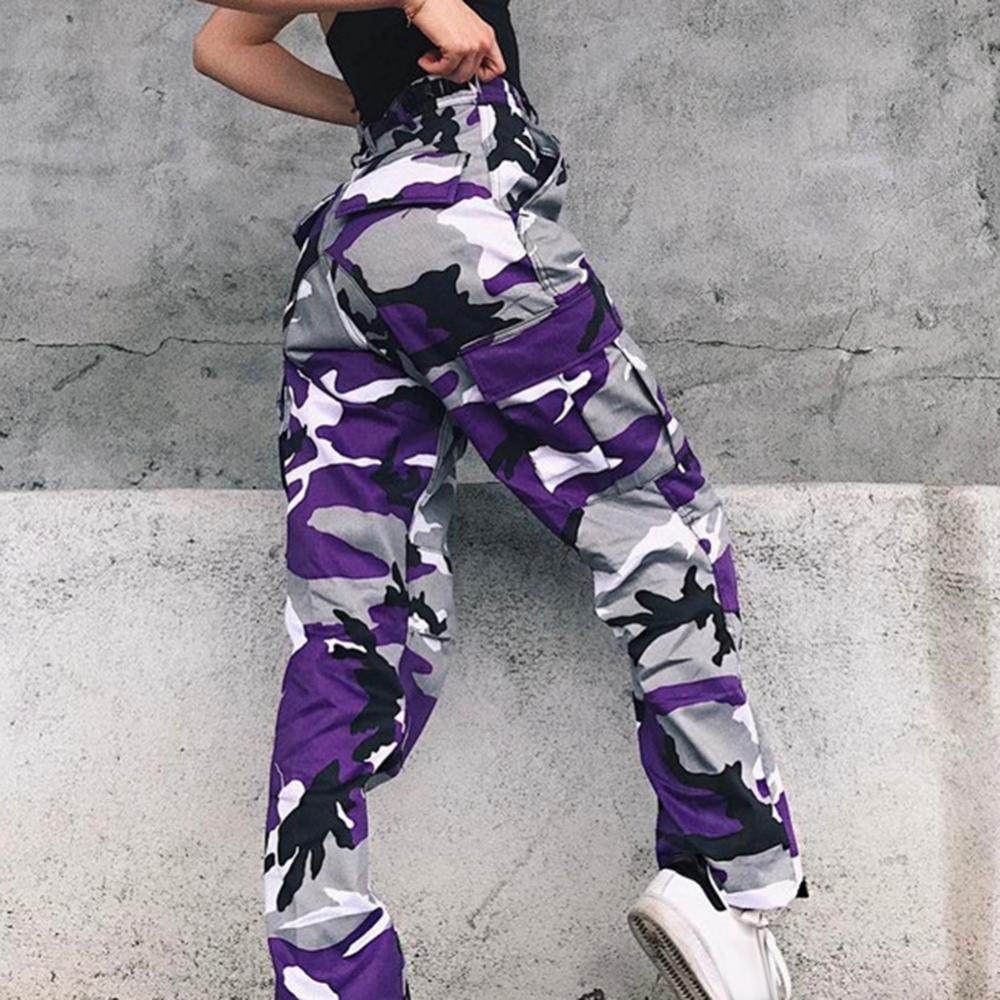 Faustina - Lässig Cargo Hose mit Camouflage-Muster