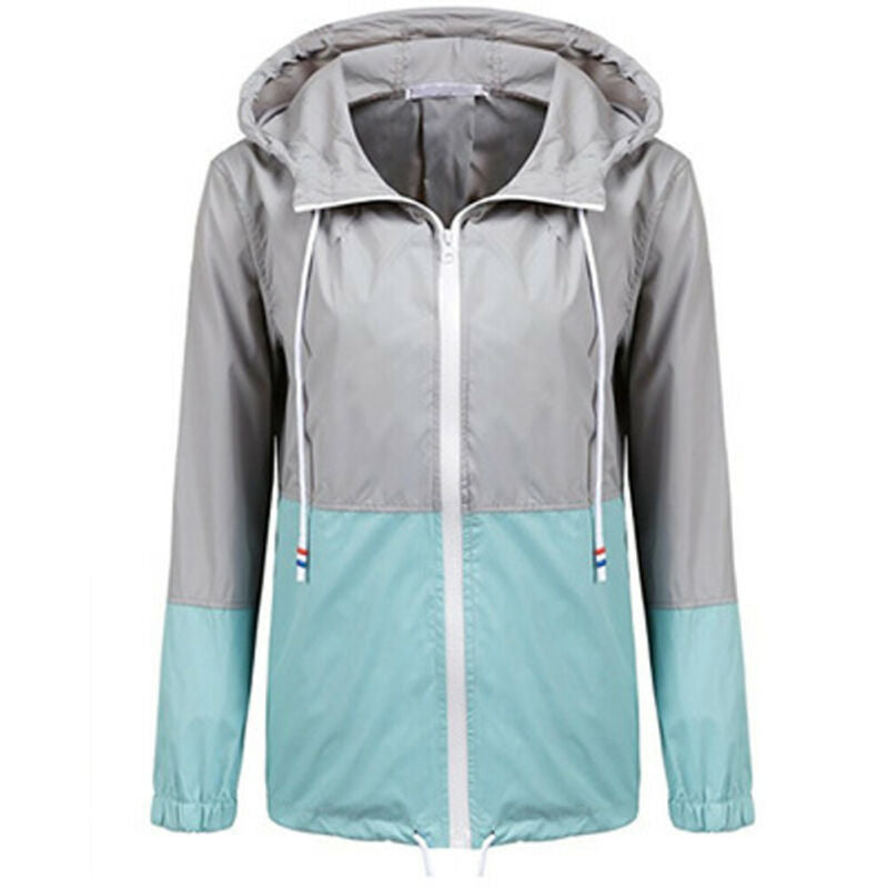 Zweifarbige Regenjacke für Damen