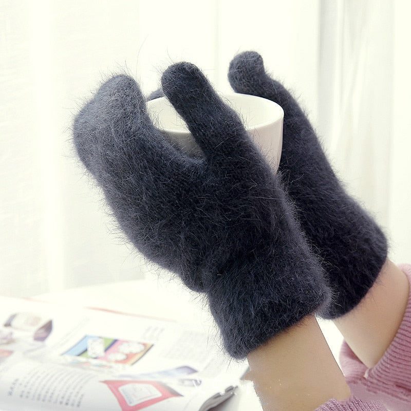 Handschuhe aus Fell, warm und stilvoll für Frauen