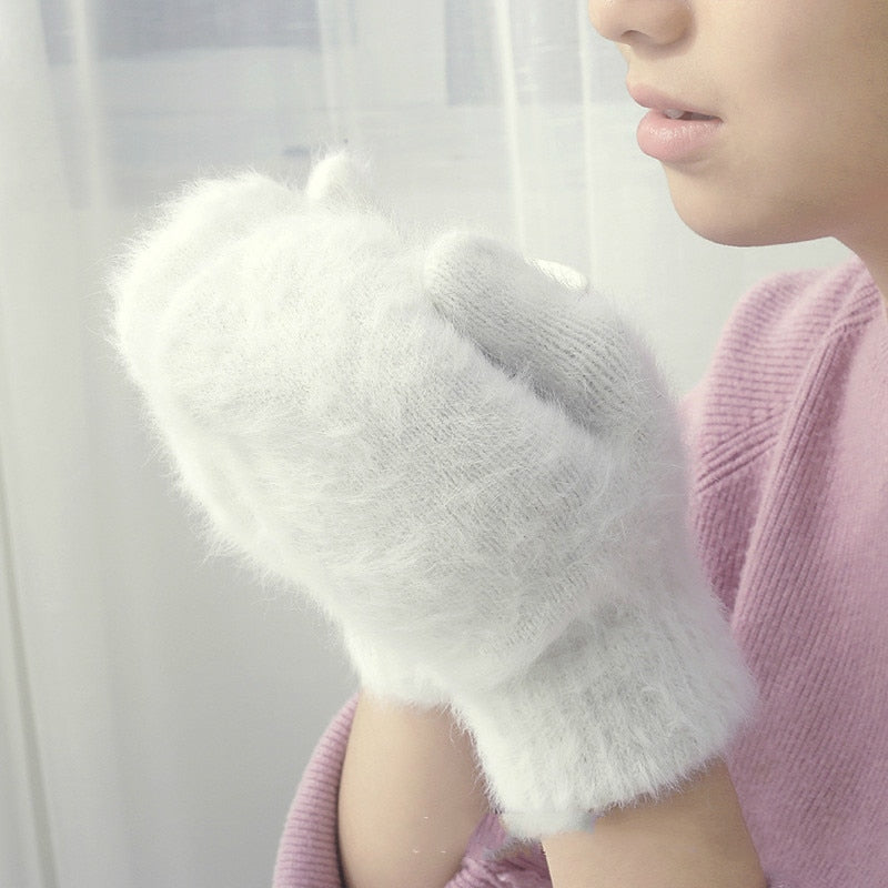 Handschuhe aus Fell, warm und stilvoll für Frauen