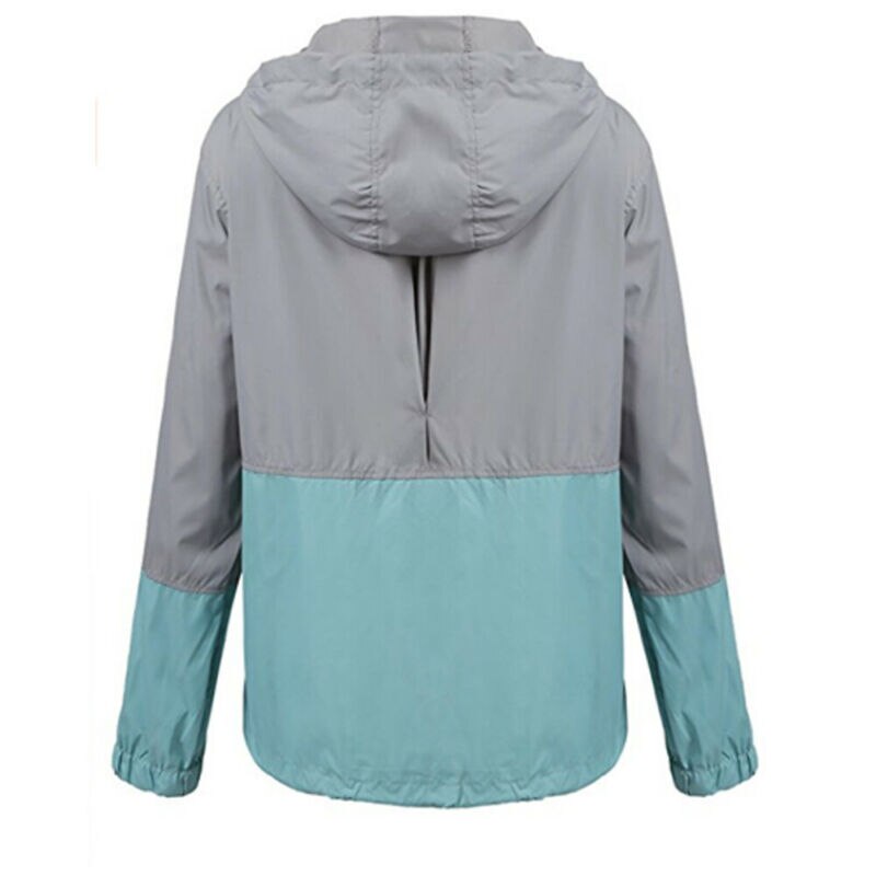 Zweifarbige Regenjacke für Damen