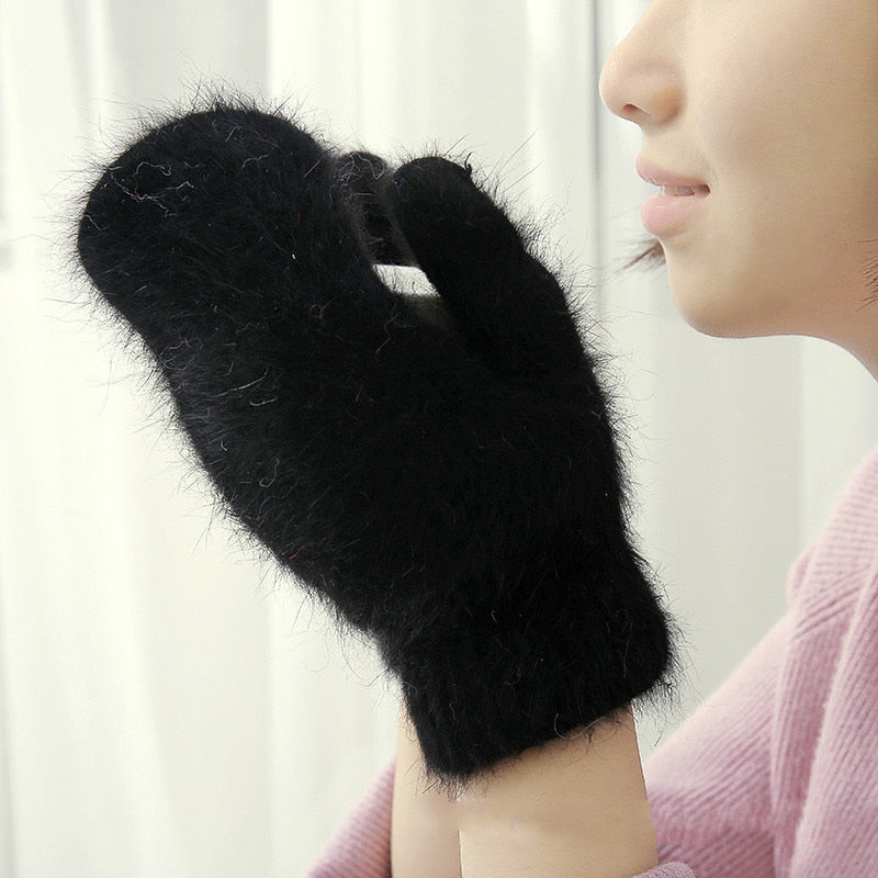 Handschuhe aus Fell, warm und stilvoll für Frauen