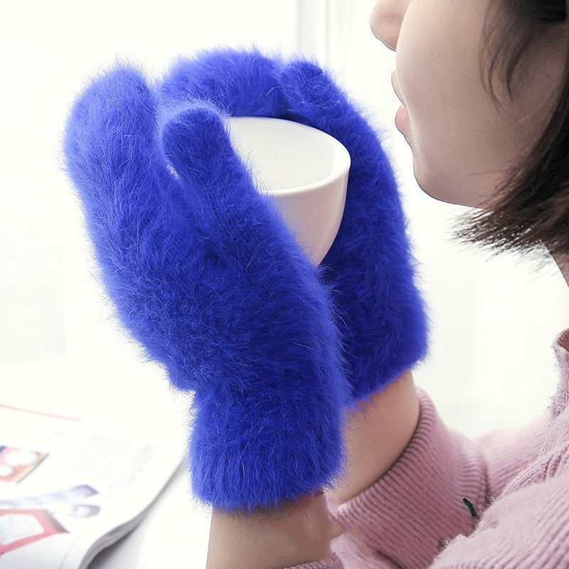 Handschuhe aus Fell, warm und stilvoll für Frauen