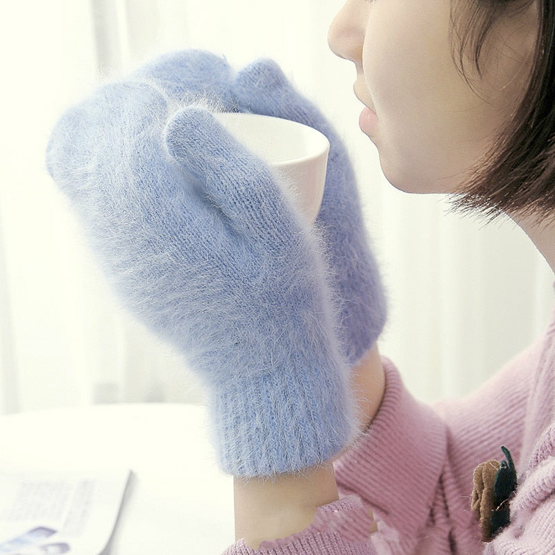 Handschuhe aus Fell, warm und stilvoll für Frauen