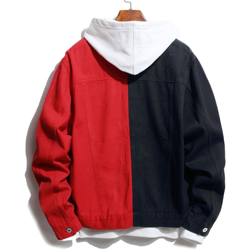 Zweifarbige Jeansjacke für Herren