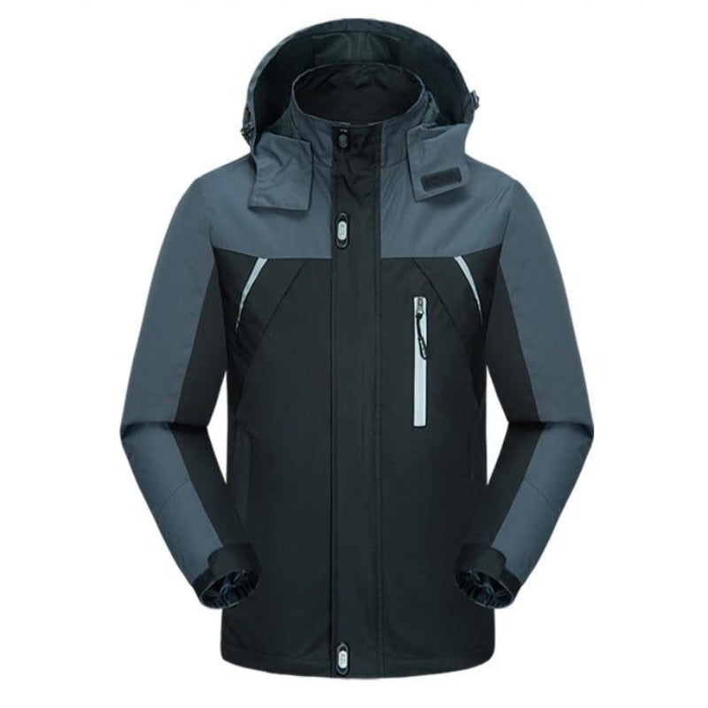 Zweifarbige Winterjacke für Herren