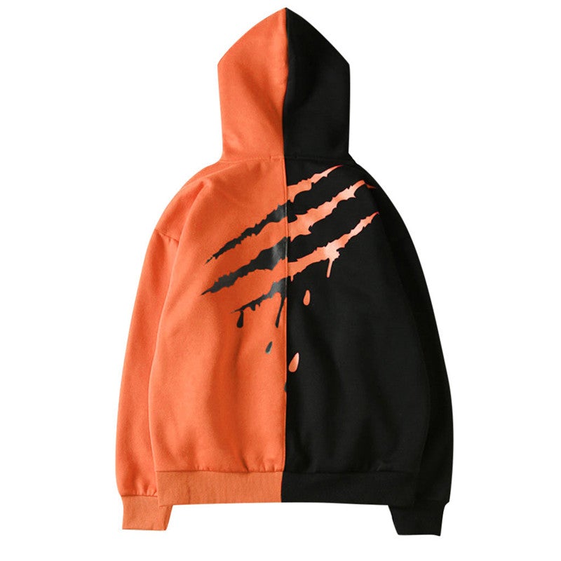 Zweifarbiger Herren-Hoodie