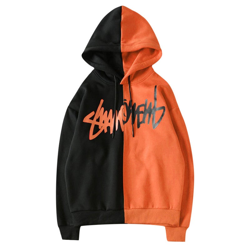 Zweifarbiger Herren-Hoodie