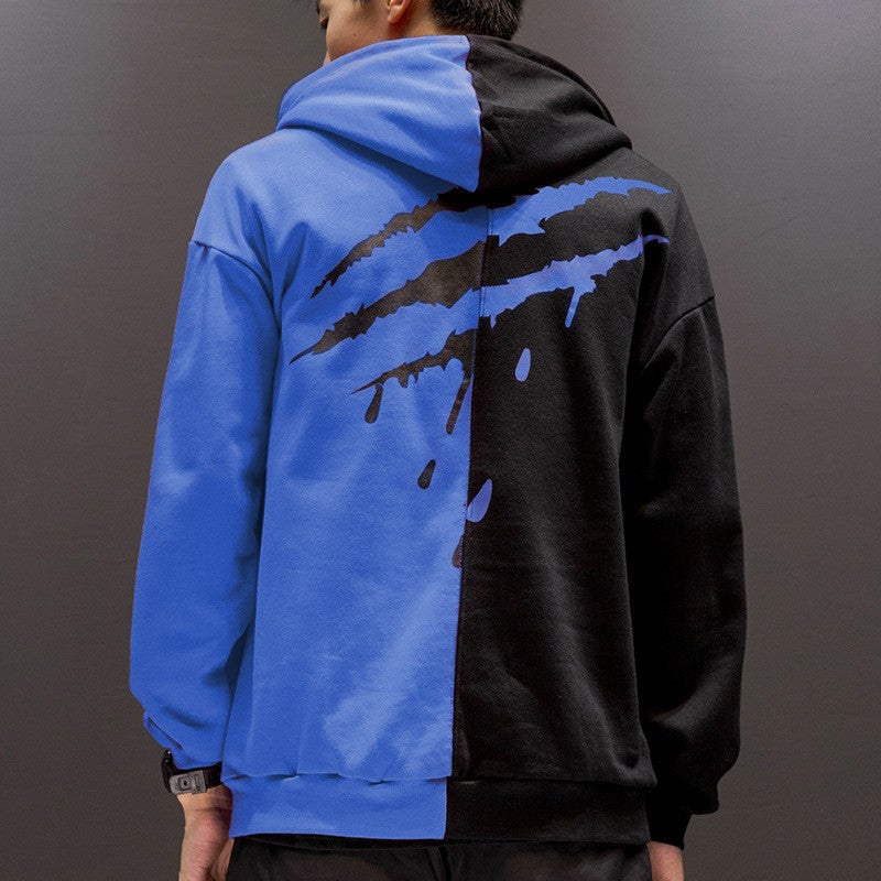 Zweifarbiger Herren-Hoodie