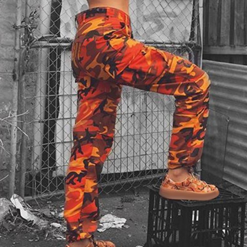 Faustina - Lässig Cargo Hose mit Camouflage-Muster