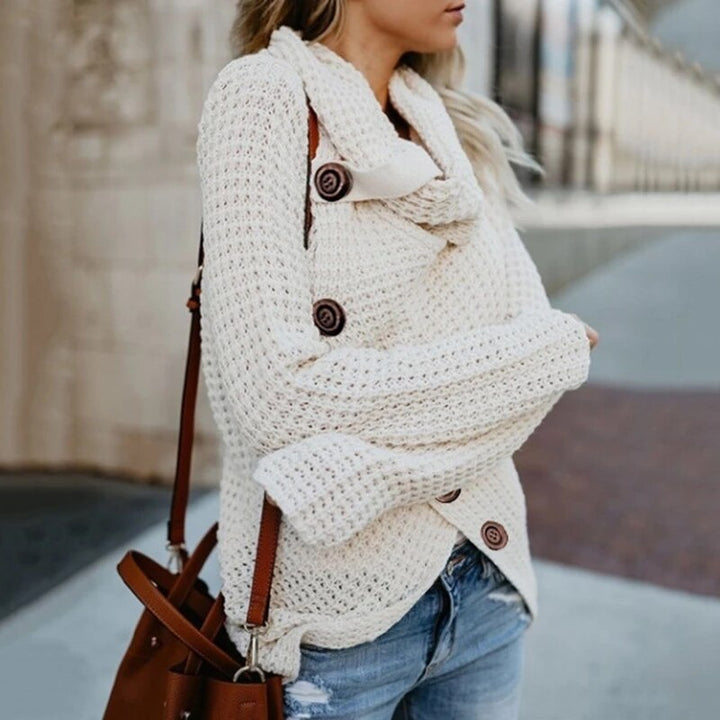 Millie - Moderner A-Symmetrischer Rollkragenpullover mit stilvollen Details