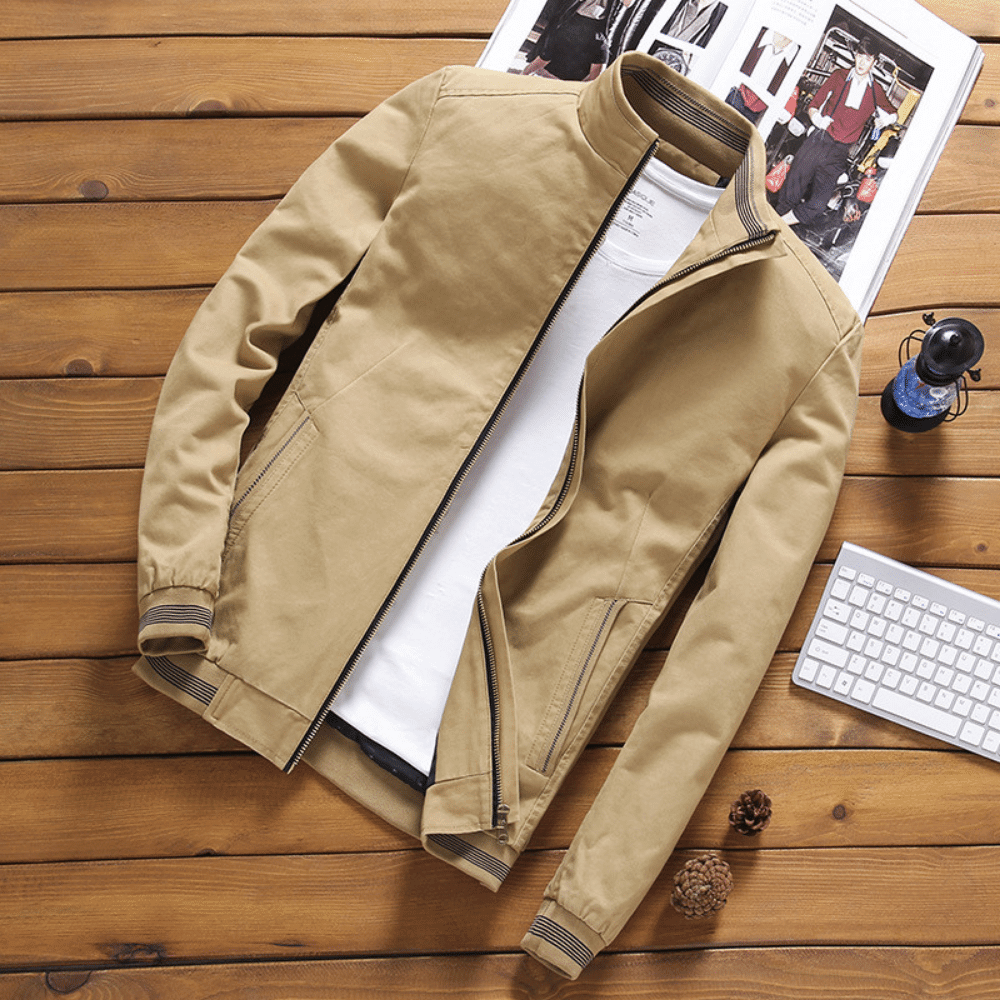 Herrenjacke | Zip-Up | Stehkragen | Harrington Jacke | Sommerjacke