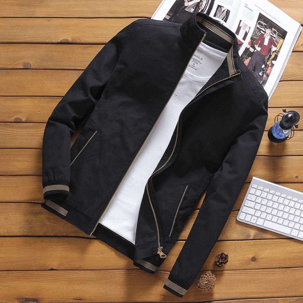 Herrenjacke | Zip-Up | Stehkragen | Harrington Jacke | Sommerjacke