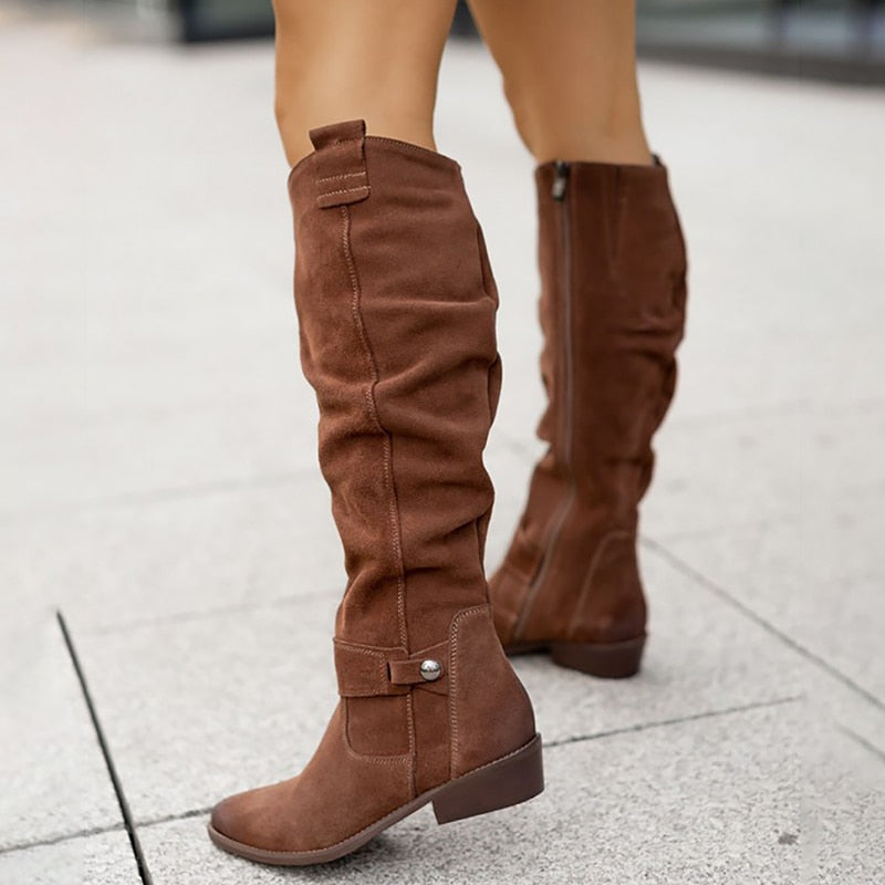 Lillymoda | Alice - Bequeme Warme Wildlederstiefel für Frauen