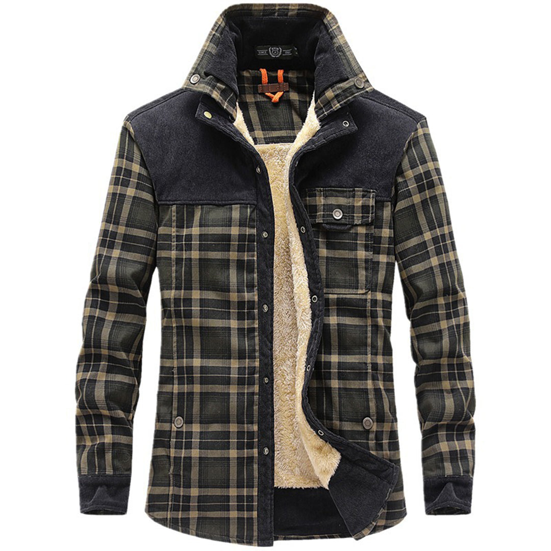 Holzfällerjacke | Karo | Fleece gefüttert | Holzfällermantel | Winterjacke für Herren