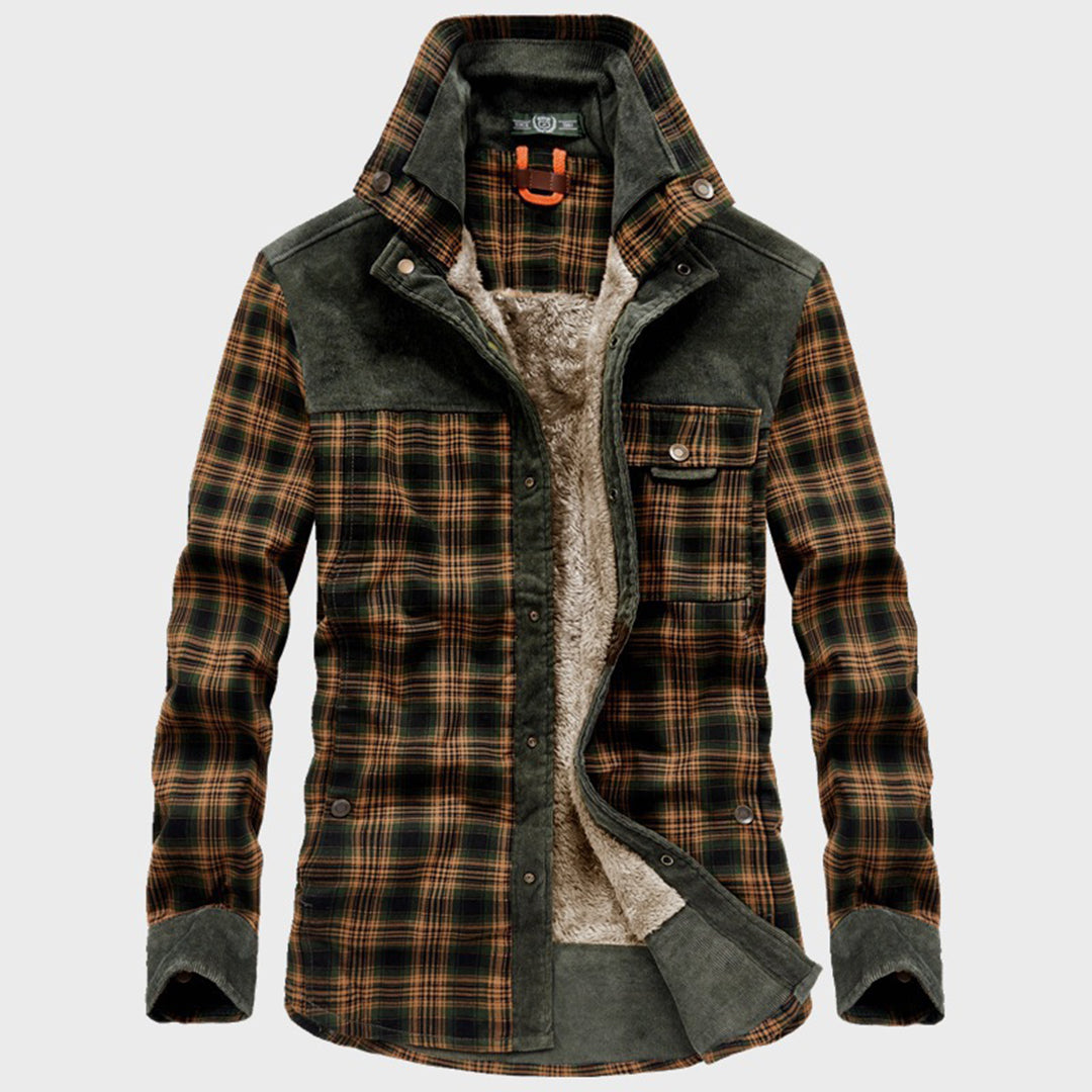 Holzfällerjacke | Karo | Fleece gefüttert | Holzfällermantel | Winterjacke für Herren