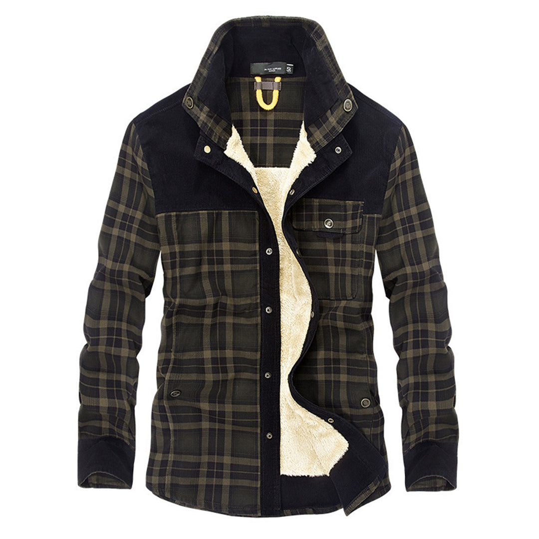 Holzfällerjacke | Karo | Fleece gefüttert | Holzfällermantel | Winterjacke für Herren