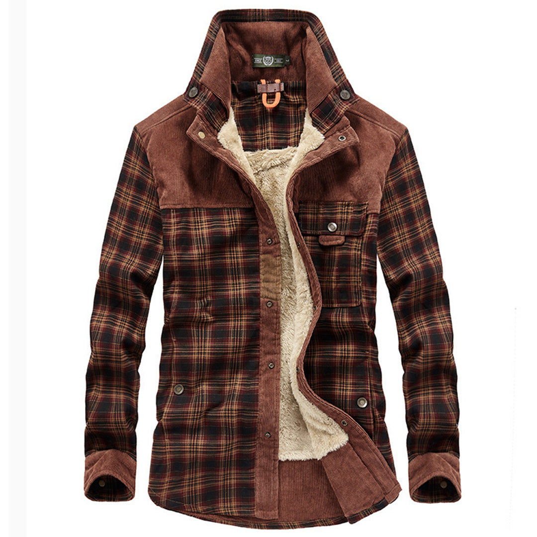 Holzfällerjacke | Karo | Fleece gefüttert | Holzfällermantel | Winterjacke für Herren