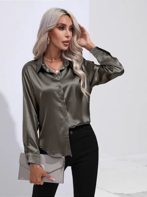 Lillymoda | Elizabeth - Stilvoll Elegante Satinbluse
