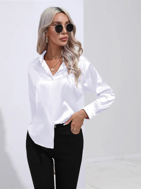 Lillymoda | Elizabeth - Stilvoll Elegante Satinbluse