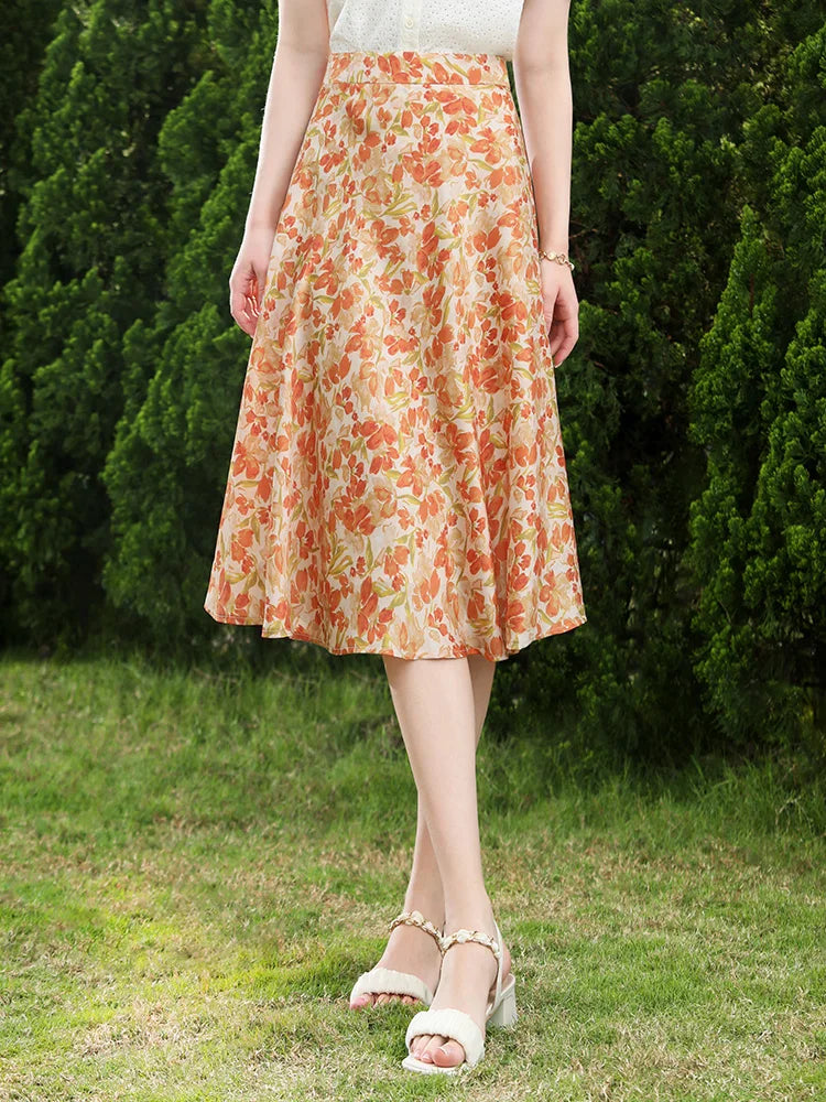 Myrna - Chiffonrock mit Blumenmuster