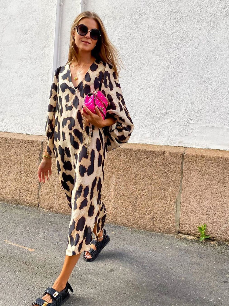 Lillymoda | Halle Leoparden-Midikleid